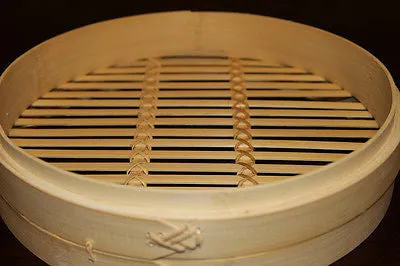 12" Bamboo Steamer Set | 2 Steamer Baskets with Lid | Premium Dumpling Steamer