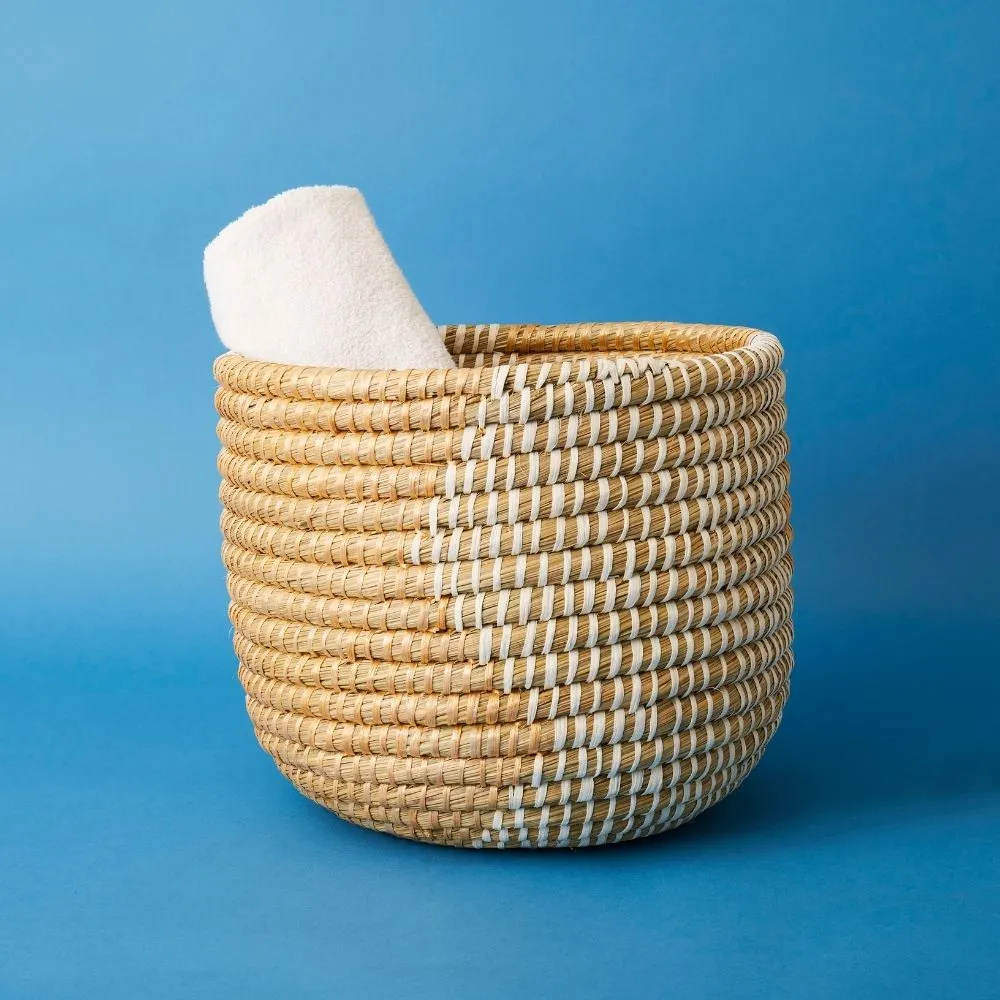 14" Small Grass Ribbon Planter Shelf Basket Set of 3