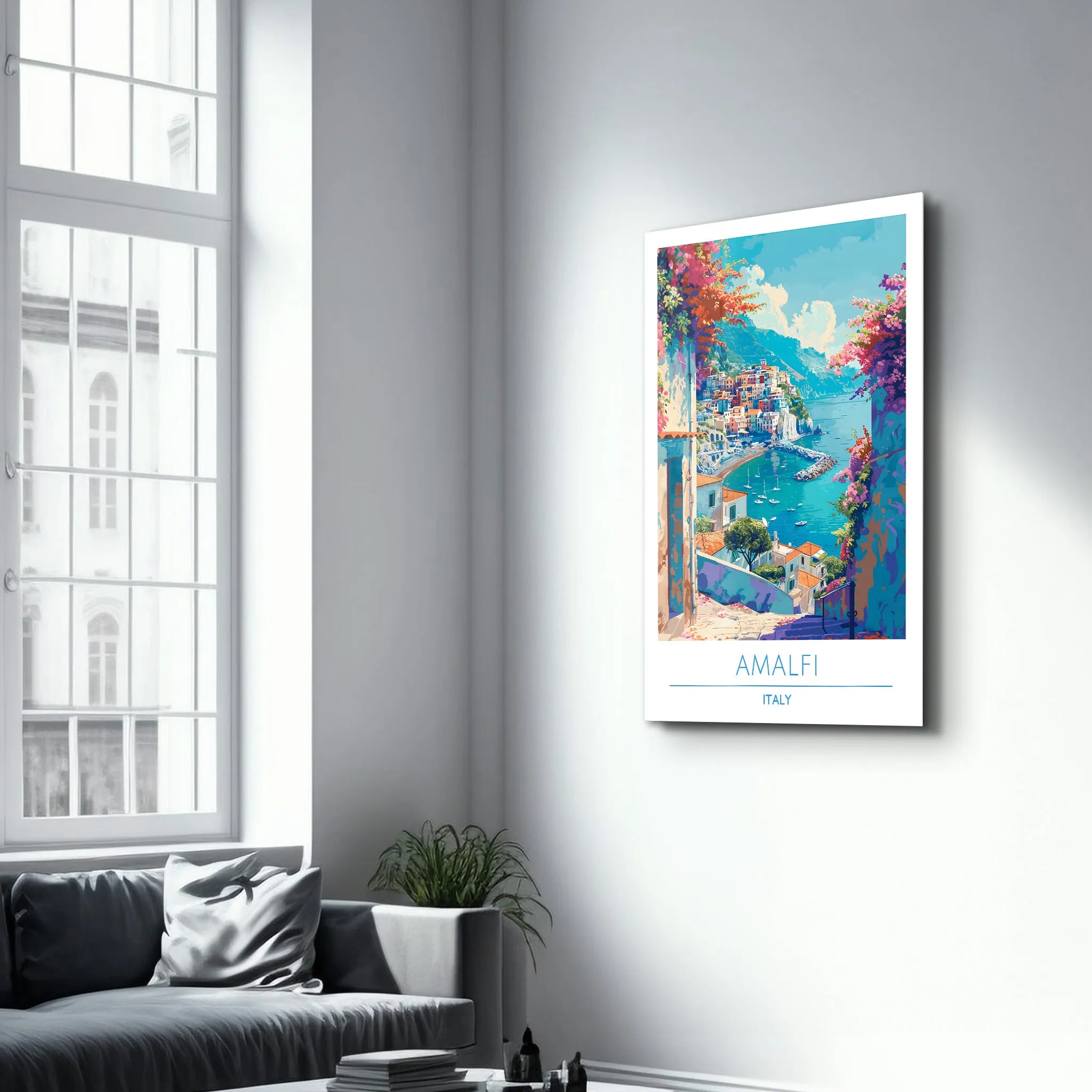 Amalfi Italy-Travel Posters | Glass Wall Art