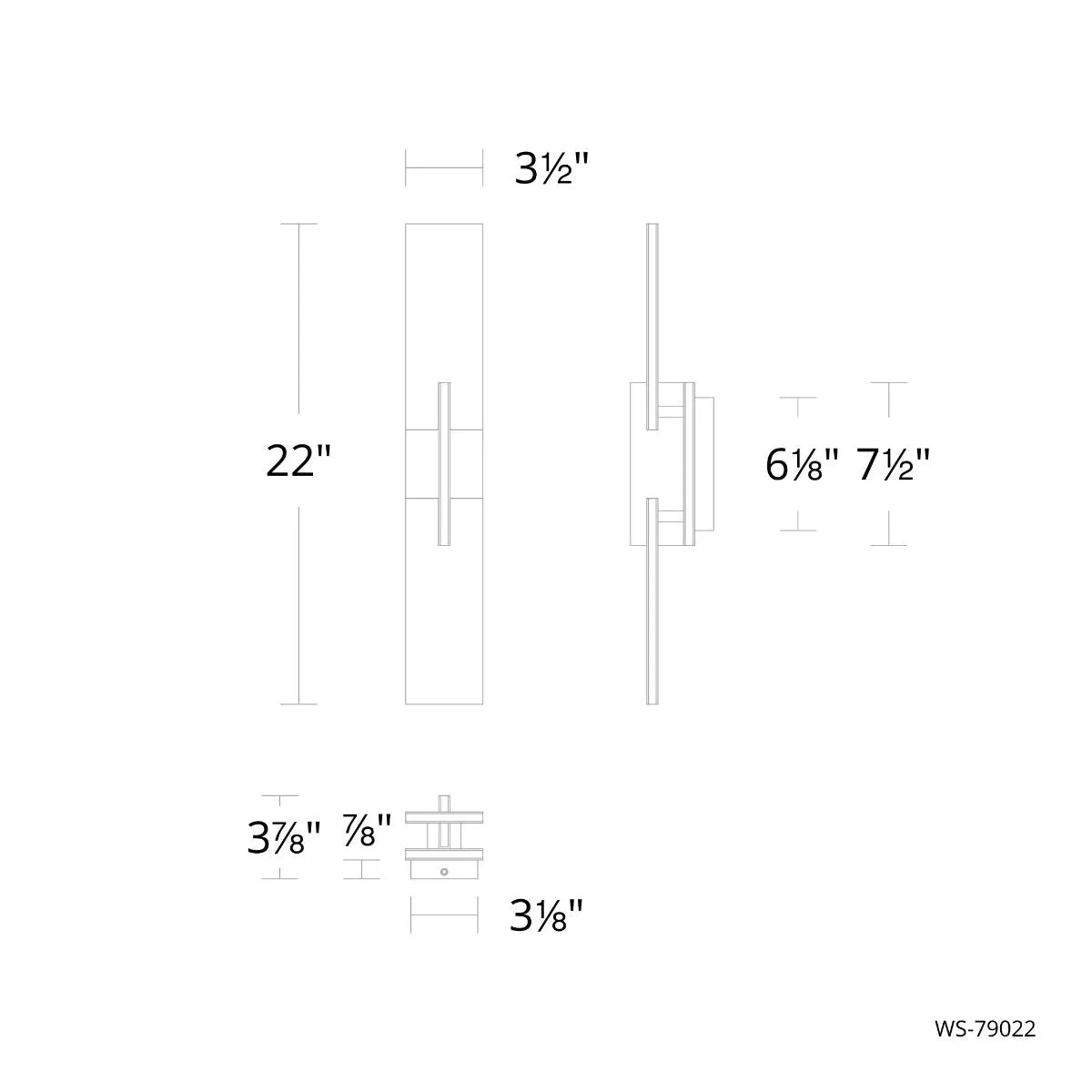 Amari 22 in. LED Wall Sconce Brass finish