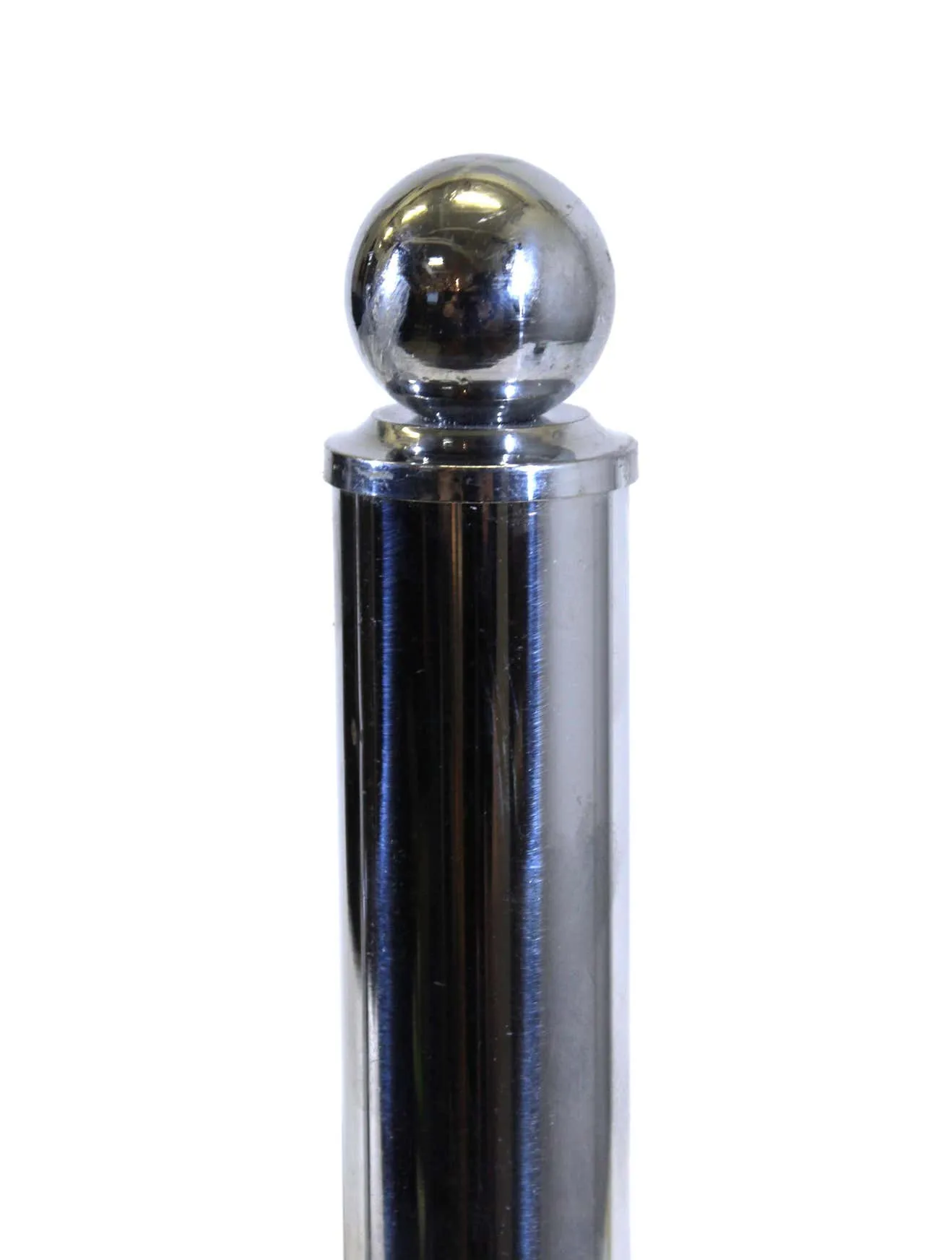 American Art Deco Chromed Metal 'Skyscraper Style' Andirons