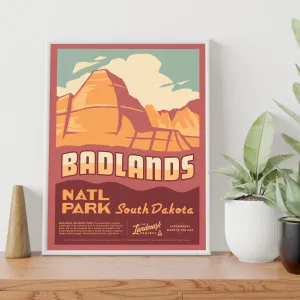 Badlands National Park - 12x16 Poster