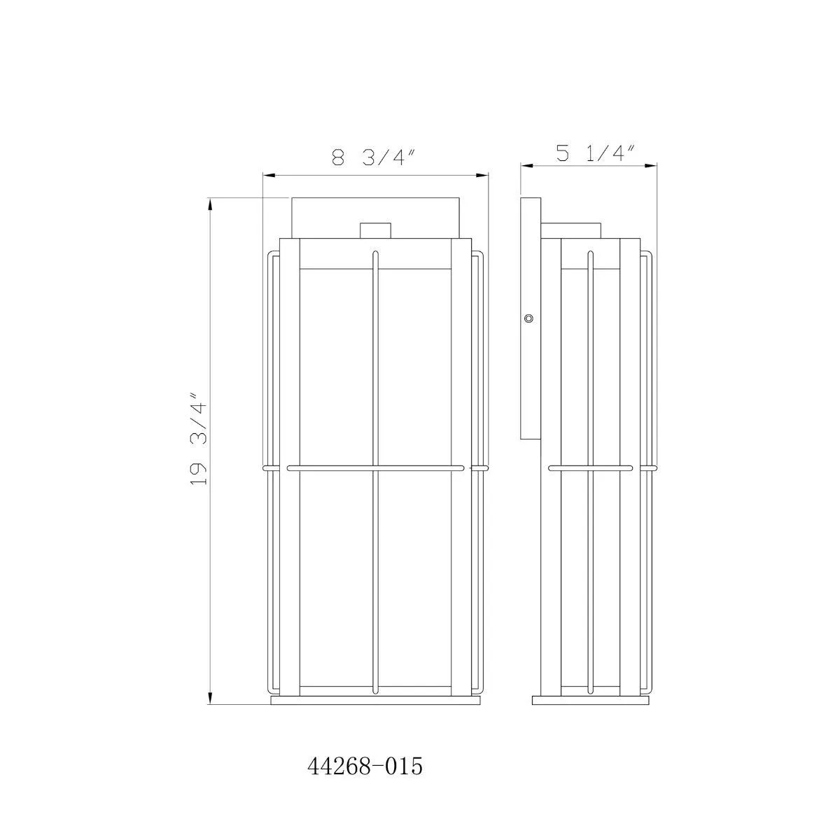 Bensa 20 In. LED Outdoor Wall Light Black Finish