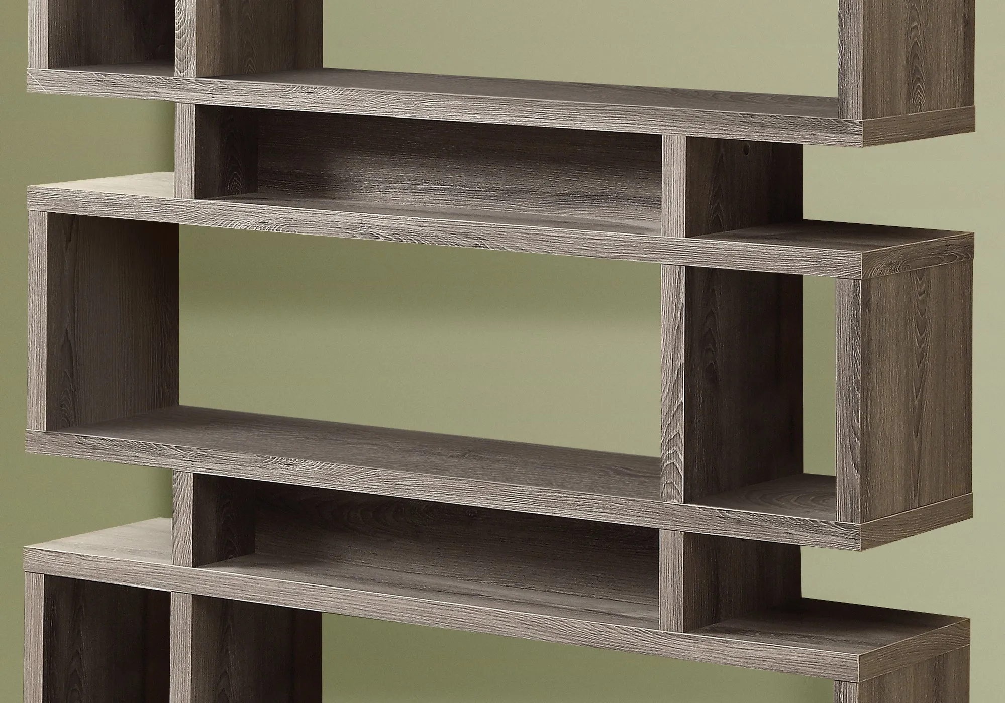 Bookcase - 55"H / Dark Taupe Modern Style
