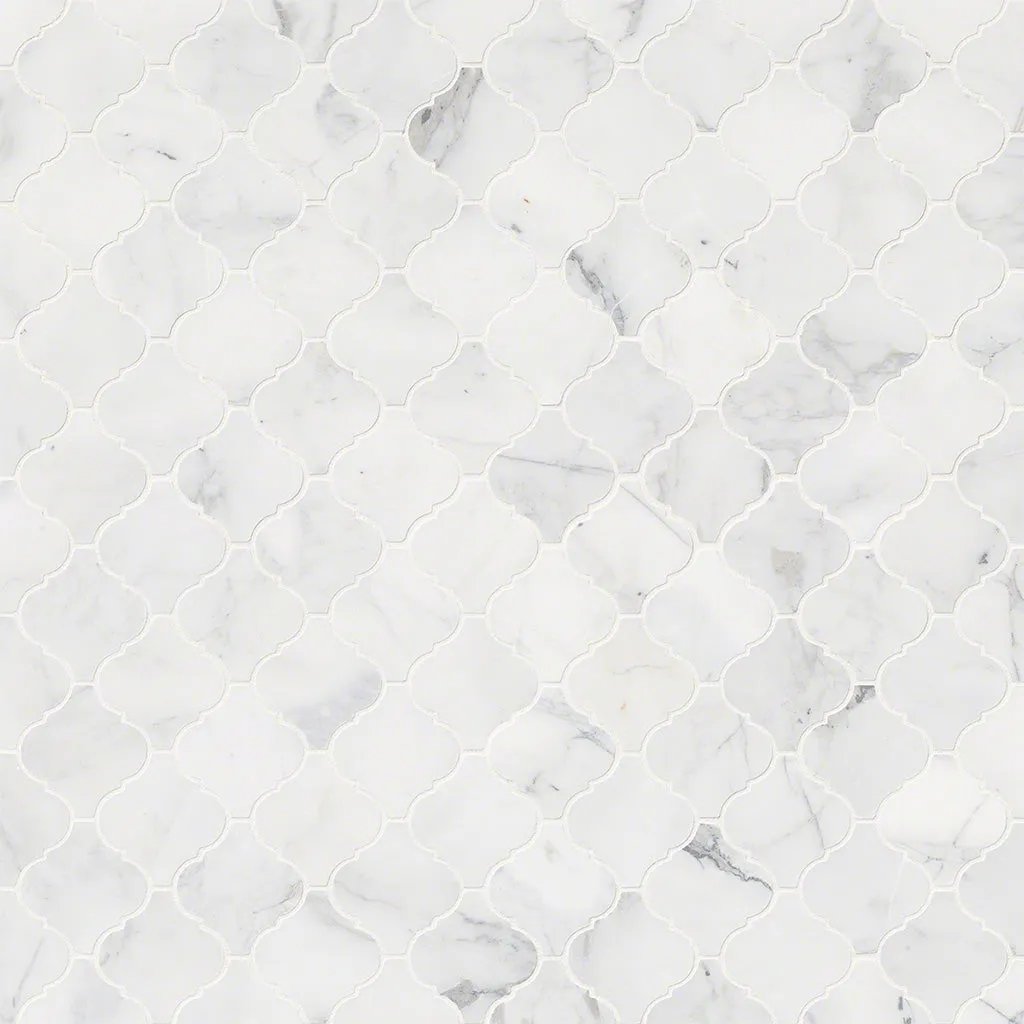 Calacatta Cressa Arabesque - Stone Tile