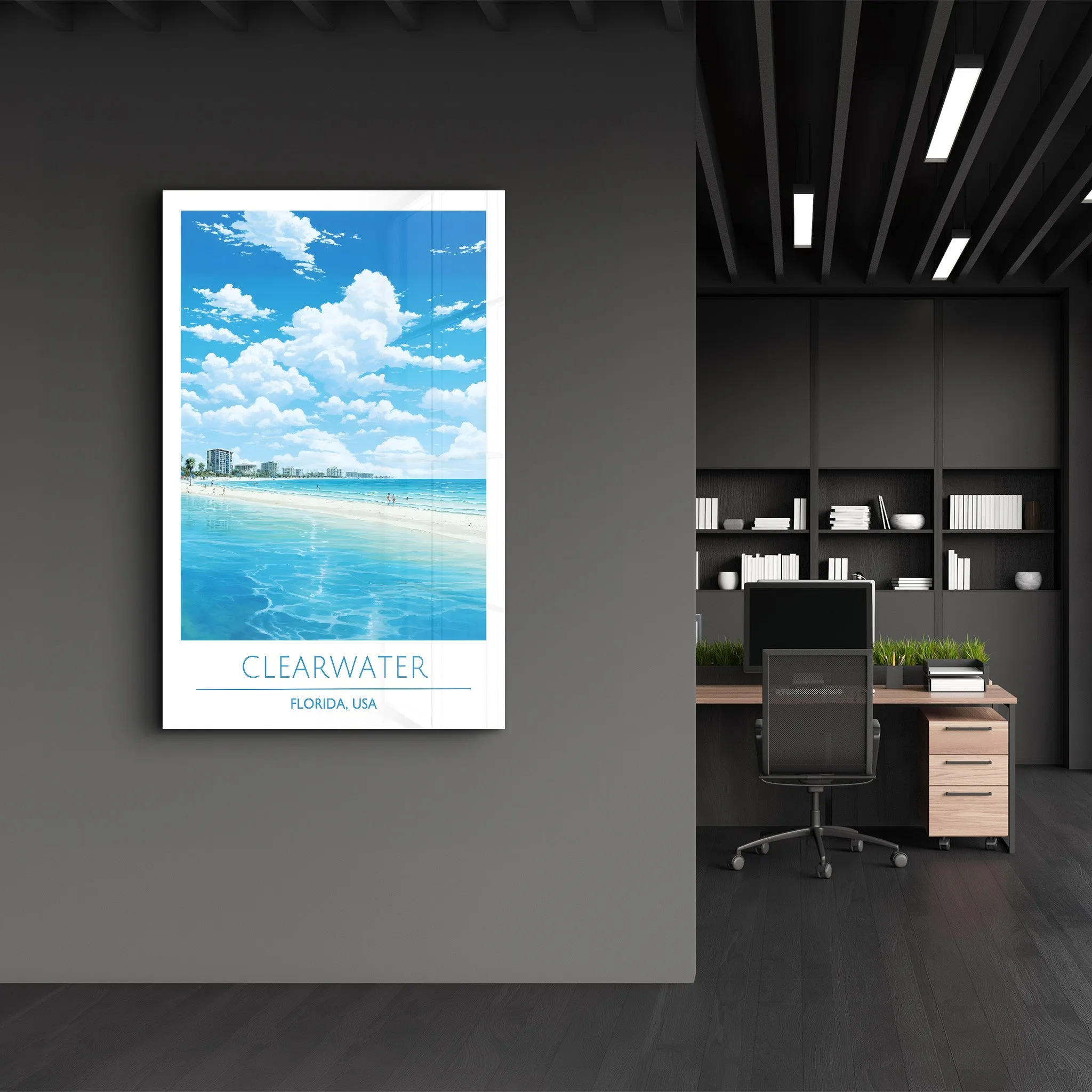 Clearwater-Florida USA-Travel Posters | Glass Wall Art