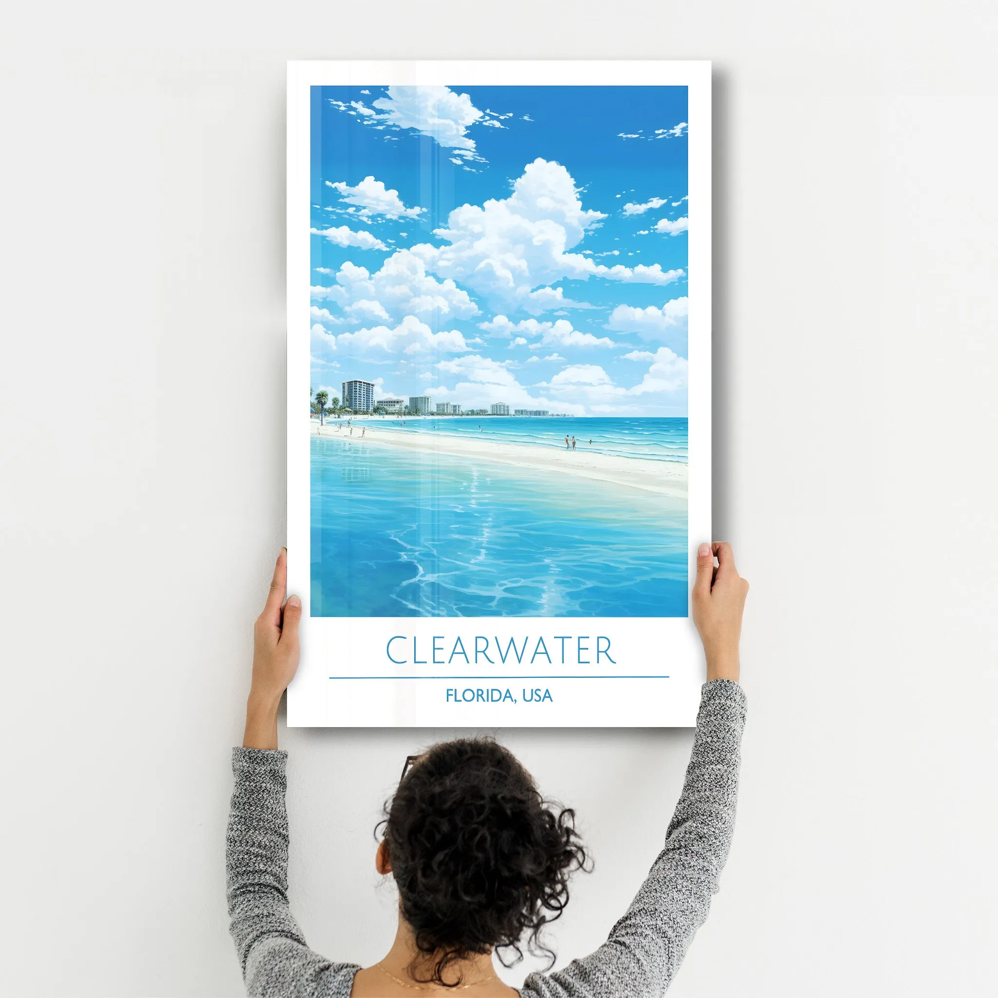 Clearwater-Florida USA-Travel Posters | Glass Wall Art