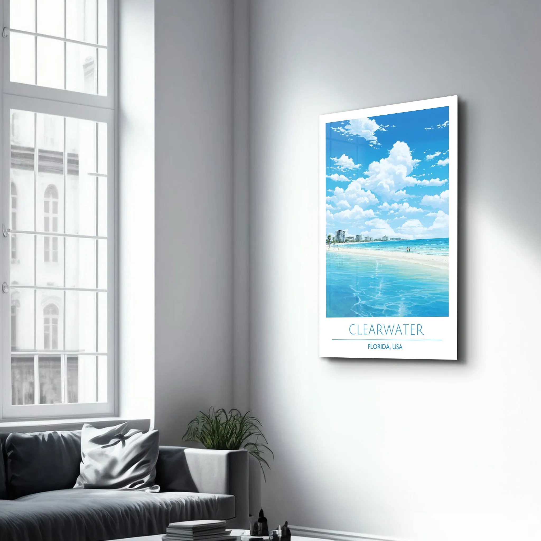 Clearwater-Florida USA-Travel Posters | Glass Wall Art