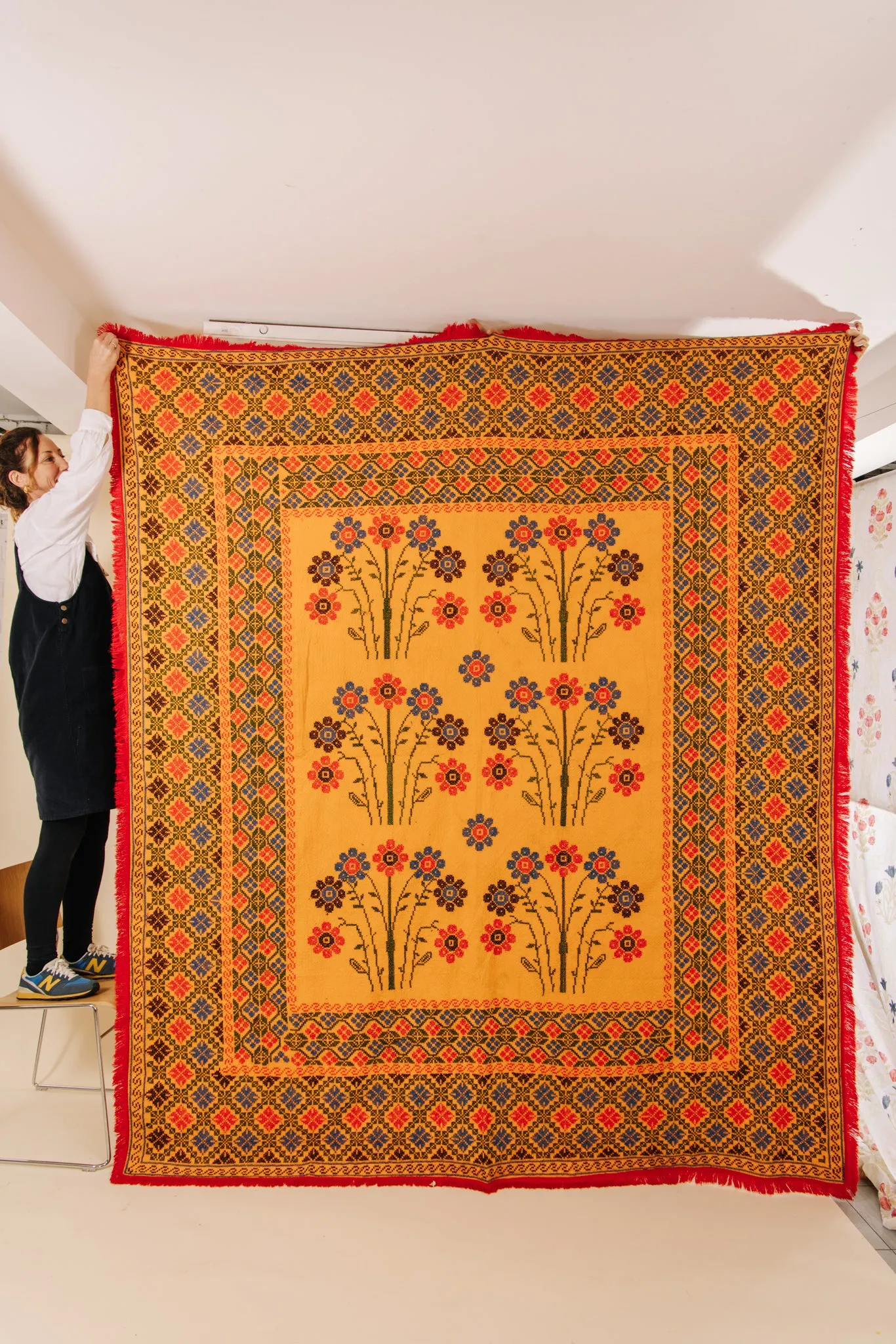 Cross-stitch -Cotton Throw 02