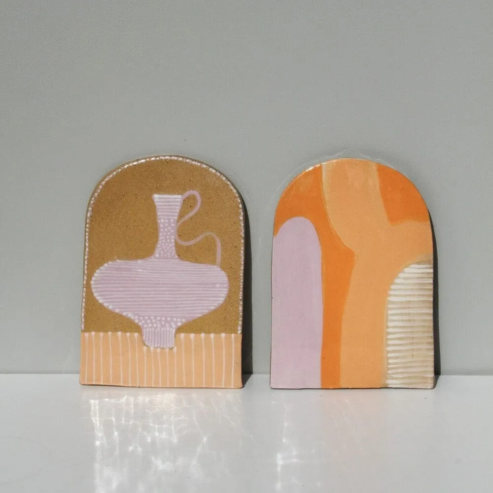 Dyptich In Lilac And Peach