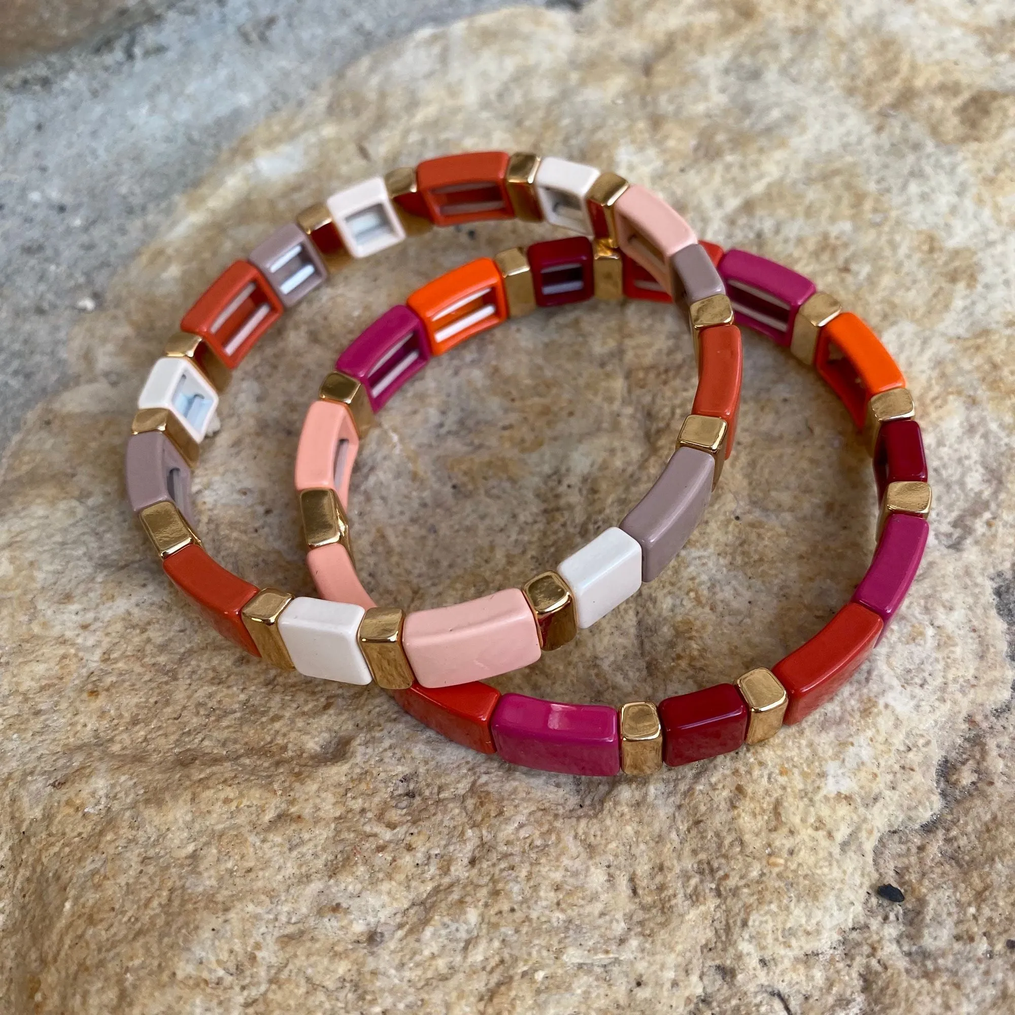 Enamel Tiles Bracelet - Extra Length