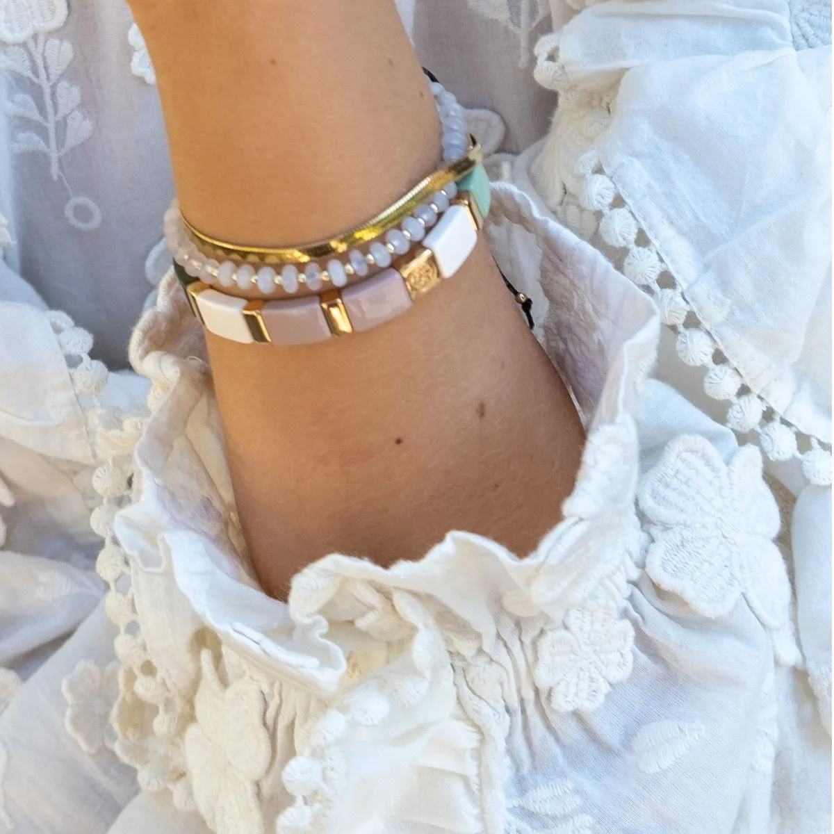 Enamel Tiles Bracelet - Multiple Colours