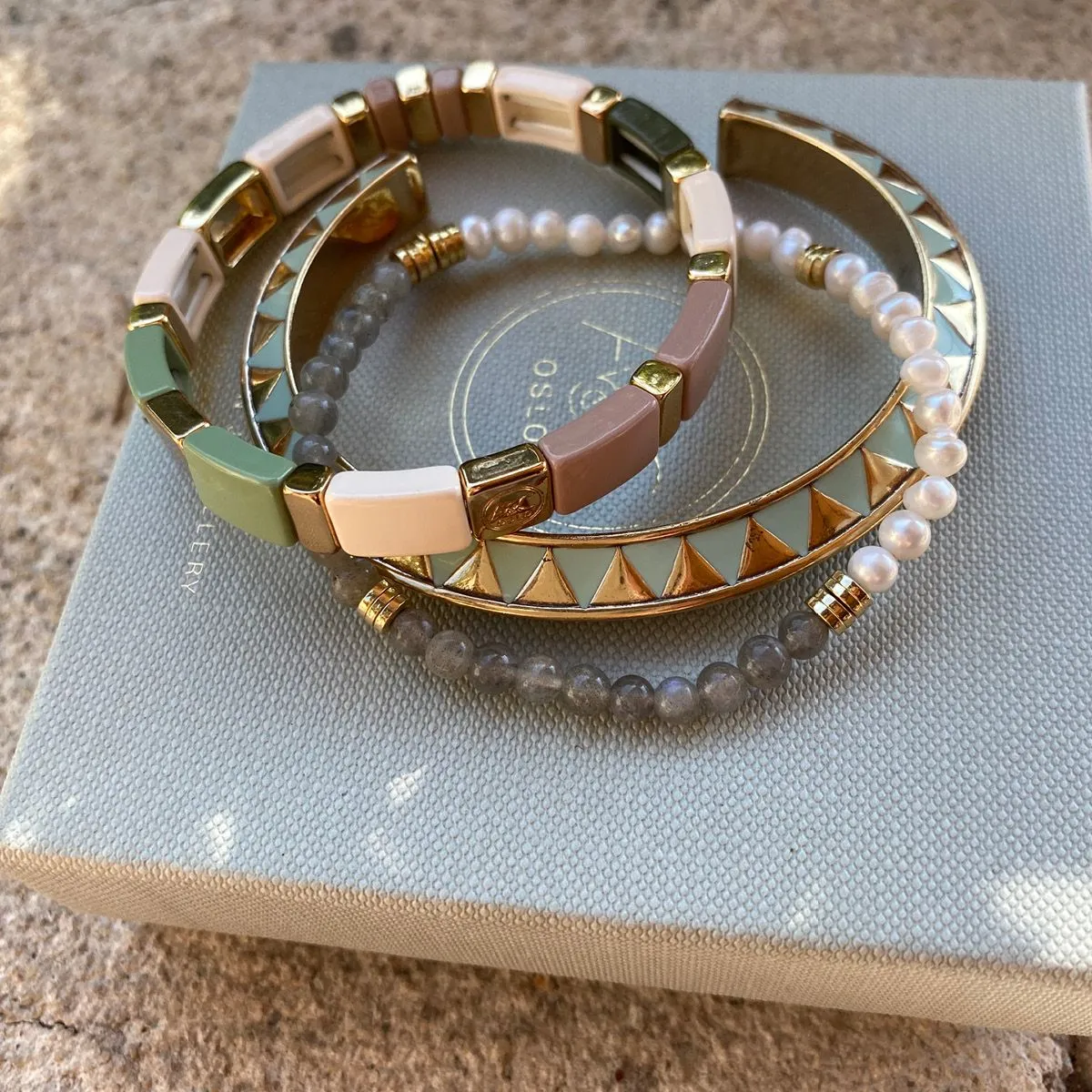 Enamel Tiles Bracelet - Multiple Colours