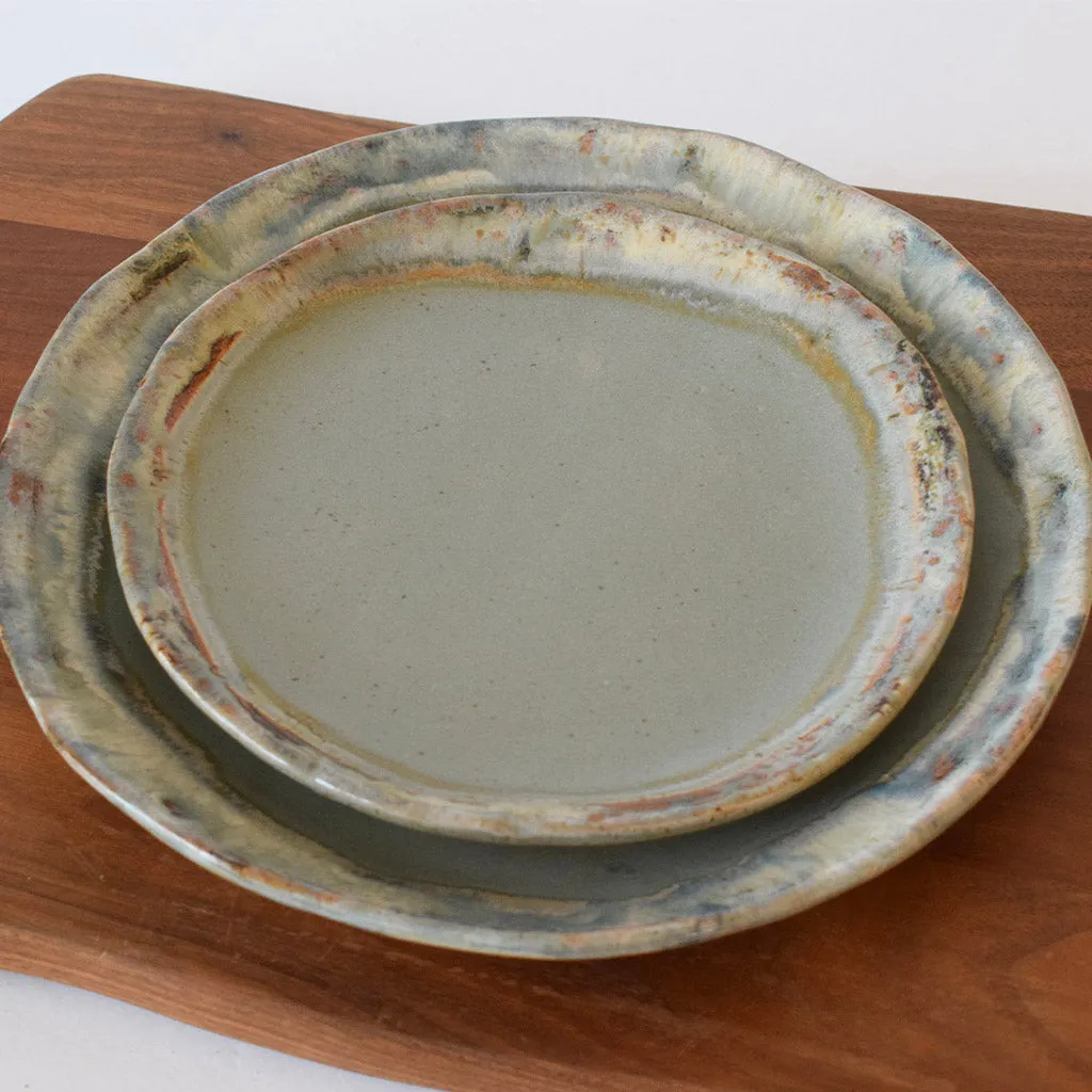 Farmhouse Round Salad Plate Peaceful