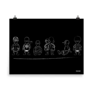 FW Dudes: Noir print 18x24