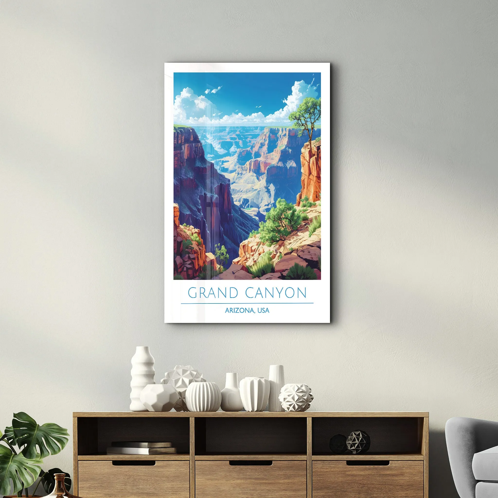 Grand Canyon-Arizona USA-Travel Posters | Glass Wall Art