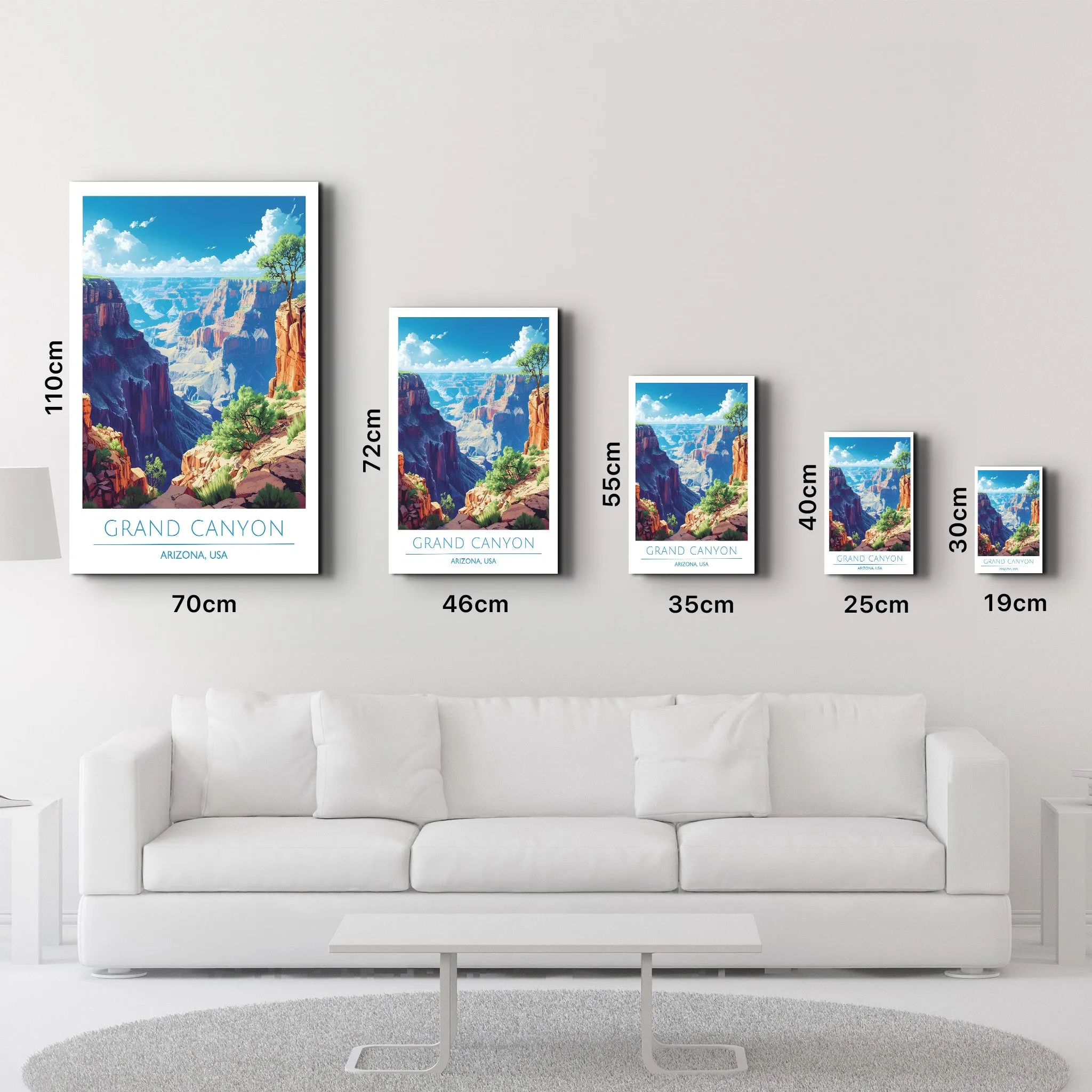 Grand Canyon-Arizona USA-Travel Posters | Glass Wall Art