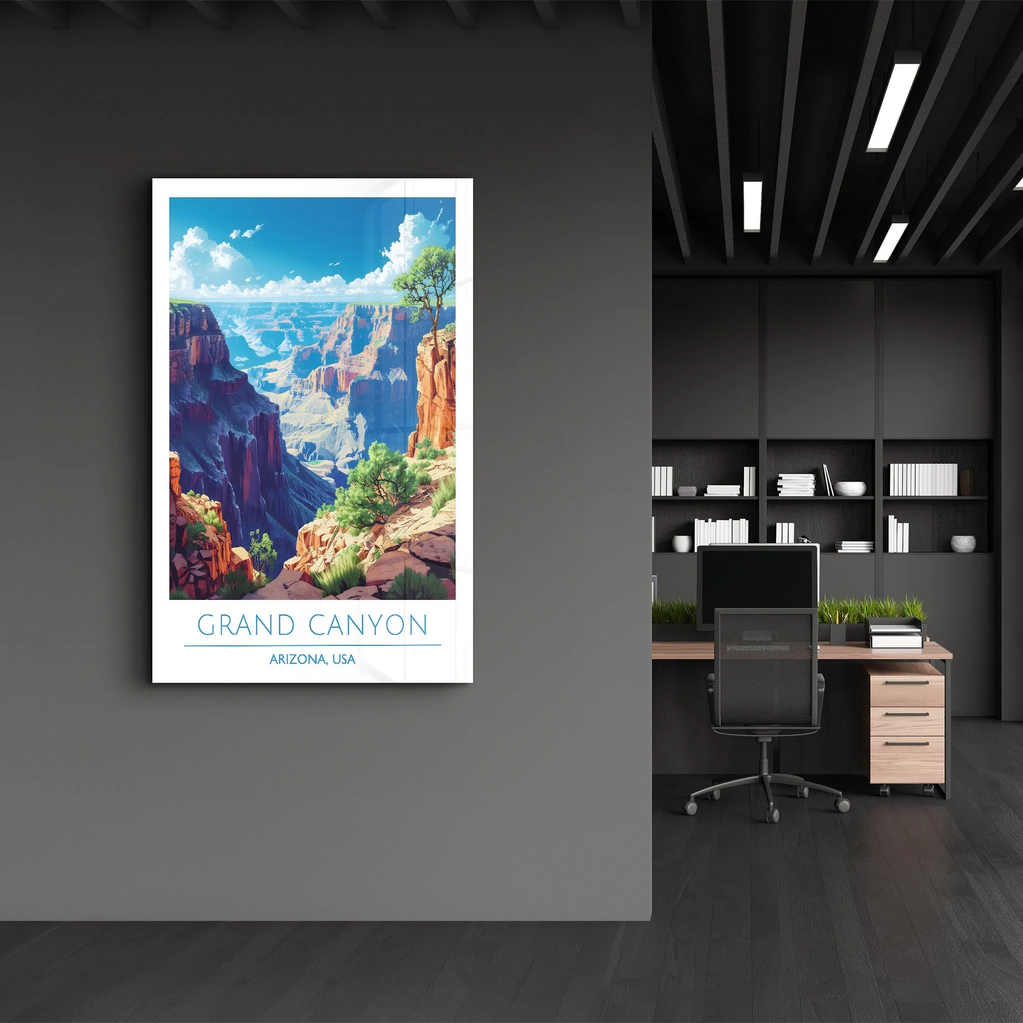 Grand Canyon-Arizona USA-Travel Posters | Glass Wall Art
