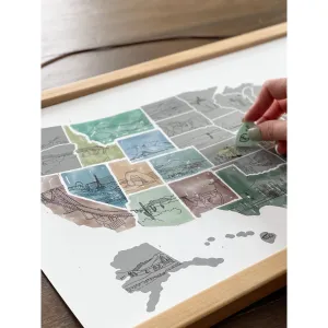 Illustrated US Scratch Off Map