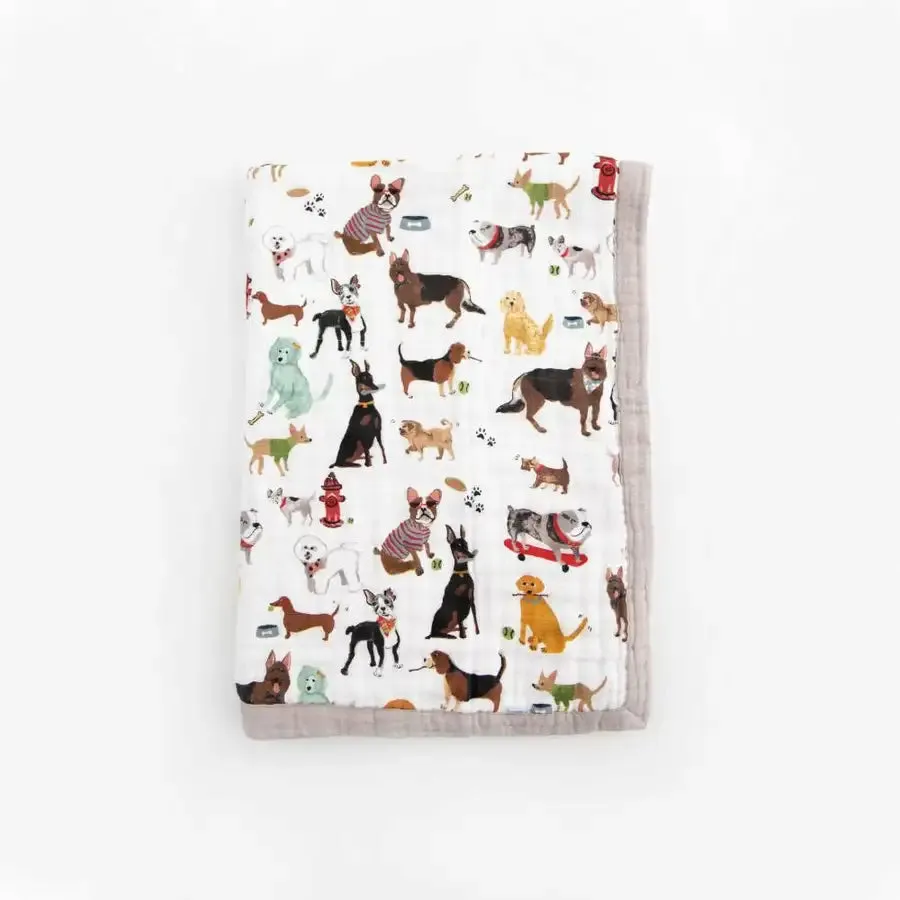 Little Unicorn Cotton Muslin Baby Blanket - Woof