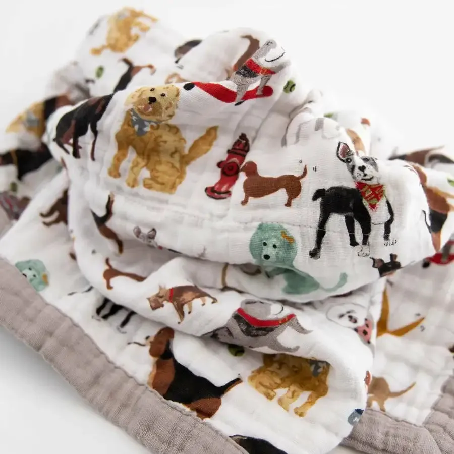 Little Unicorn Cotton Muslin Baby Blanket - Woof