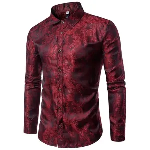 Mens Red Paisley Shirt