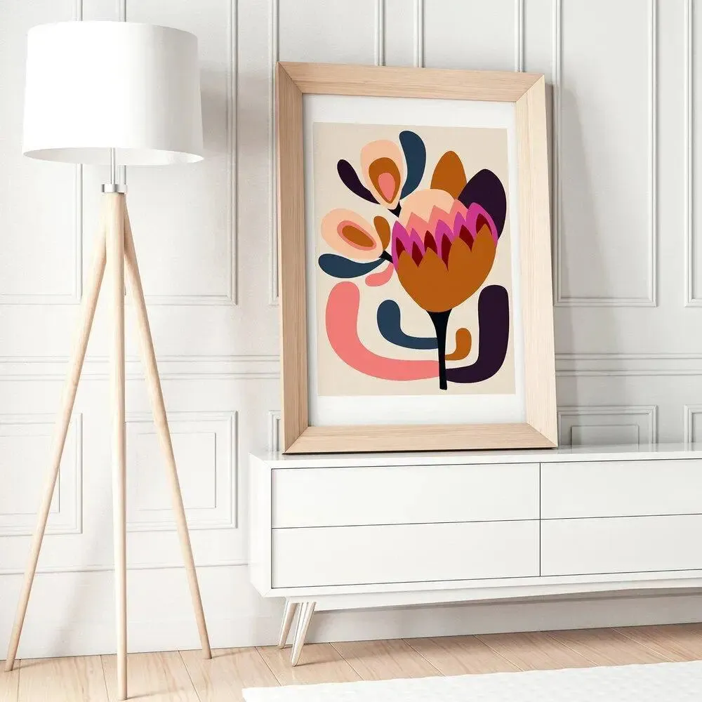 Modern Protea Wall Art Print