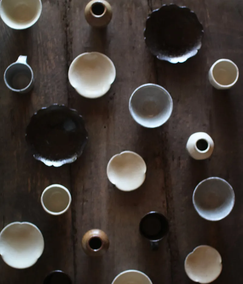 Namako Glaze Grey Pottery Bowl