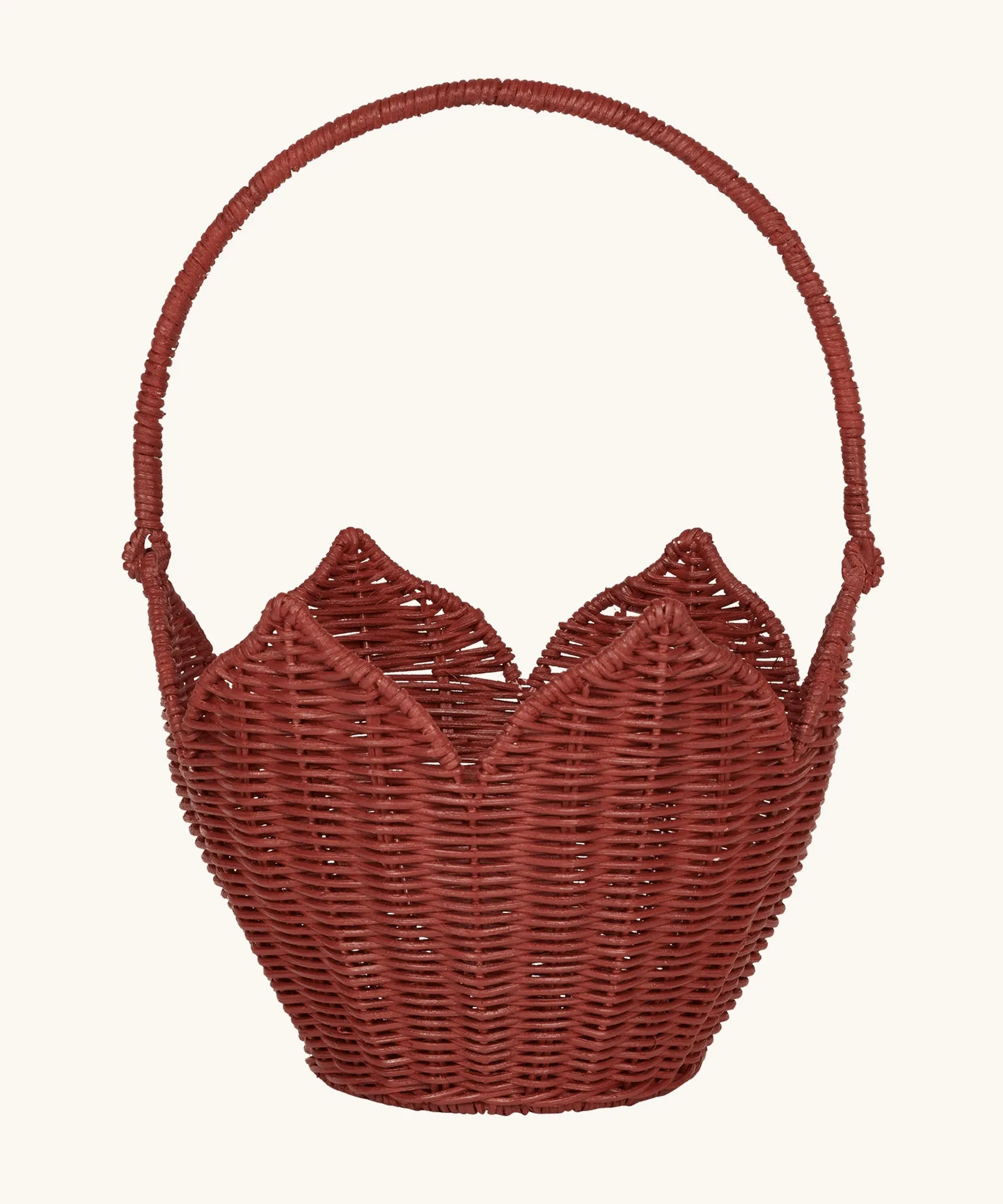 Olli Ella Rattan Carry Basket -  Poinsettia
