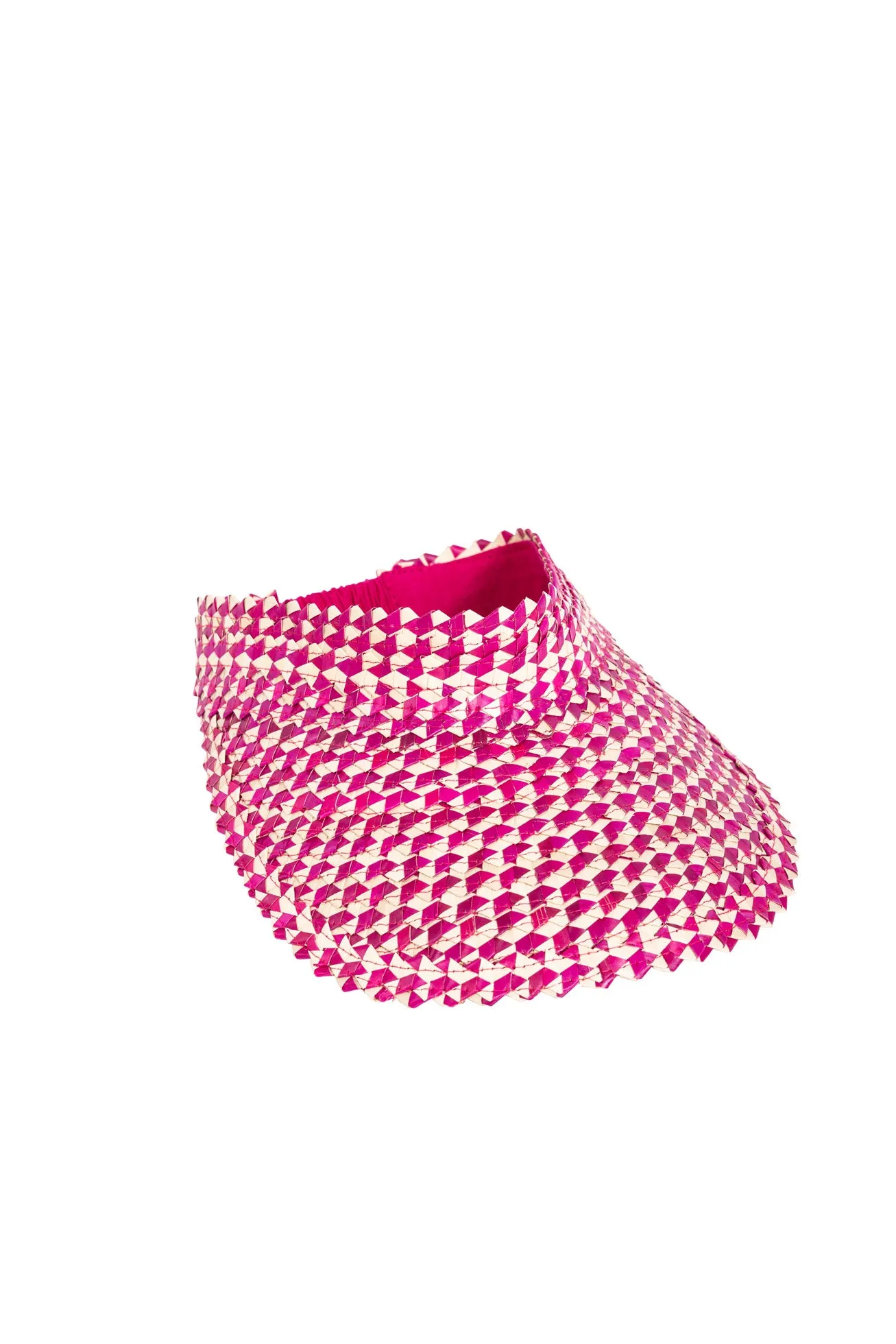 Raffia Sun Visor in Pink