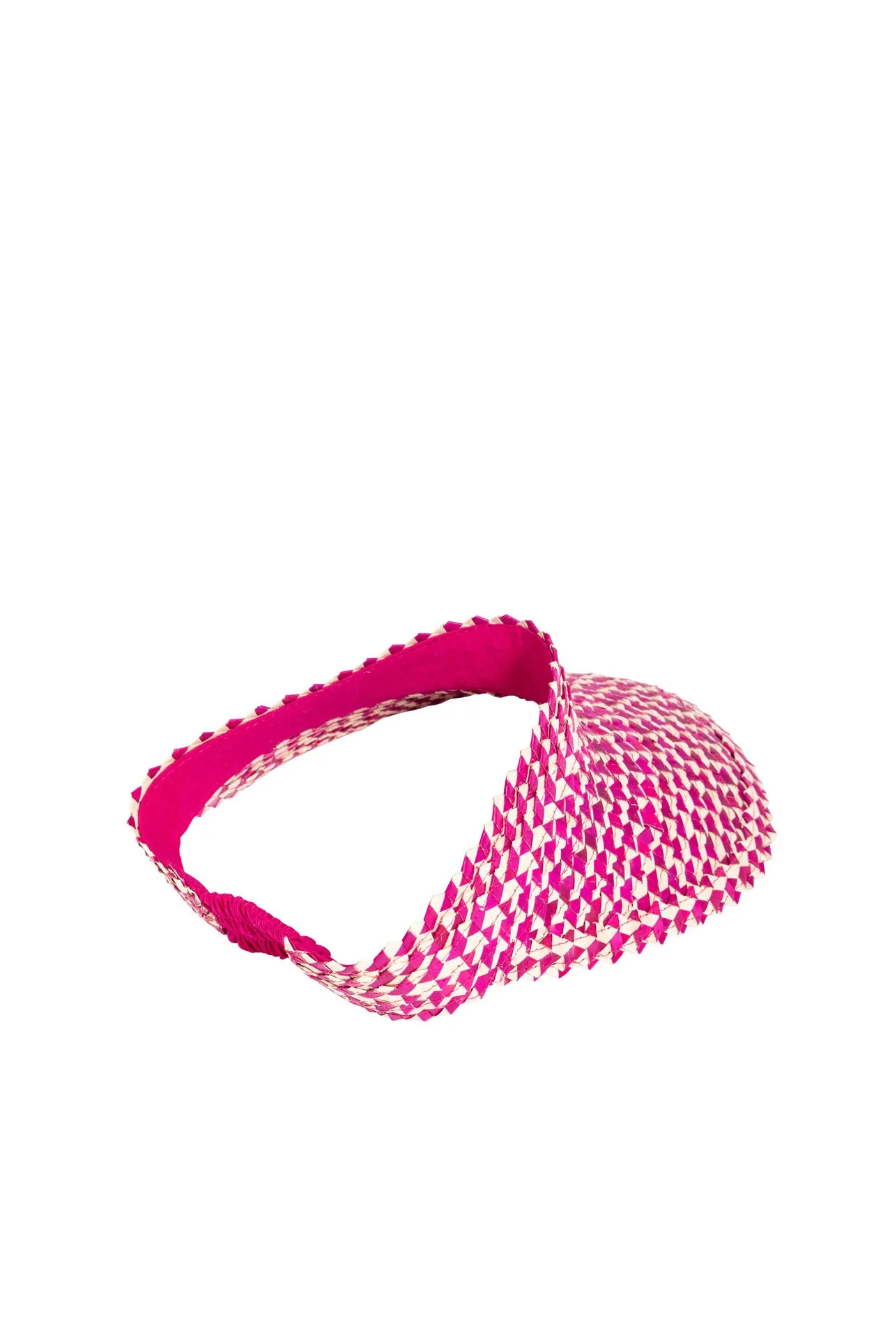 Raffia Sun Visor in Pink