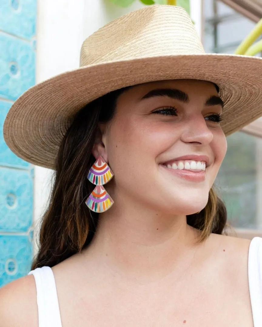 Rainbow Double Tile Earrings