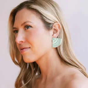 Tile Earrings- Seafoam
