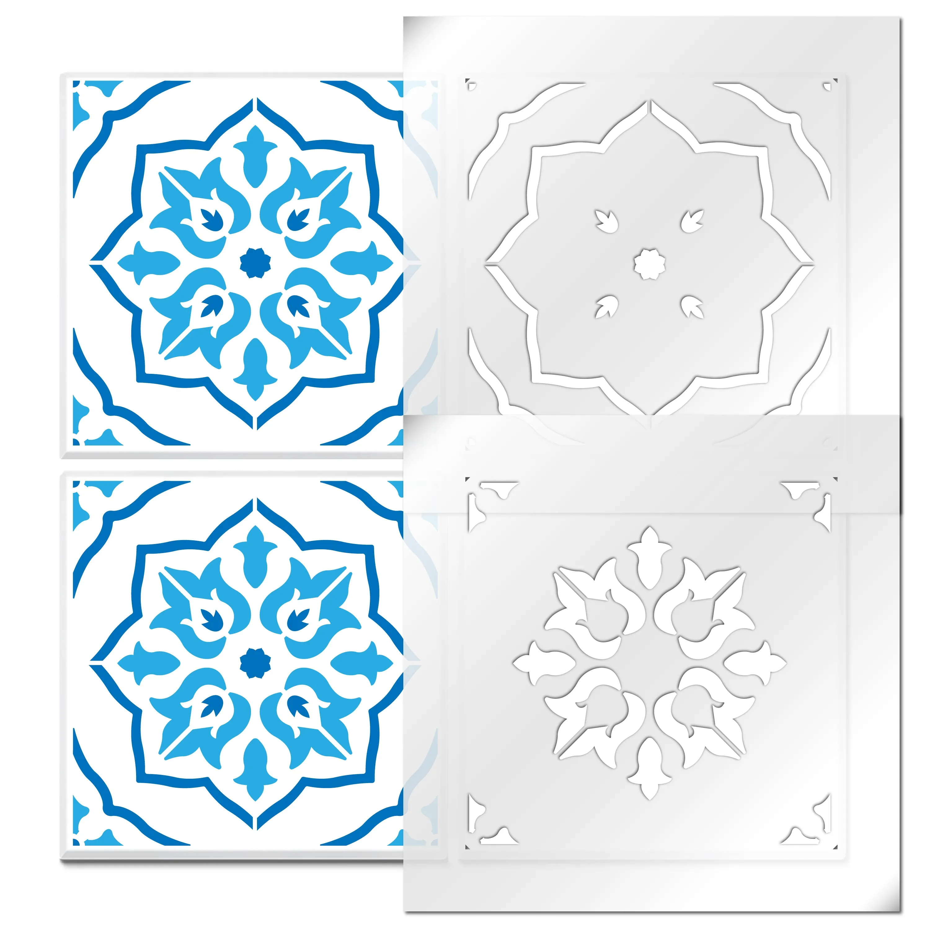 Wotton Tile Stencil *as Featured in Homes & Gardens Magazine*