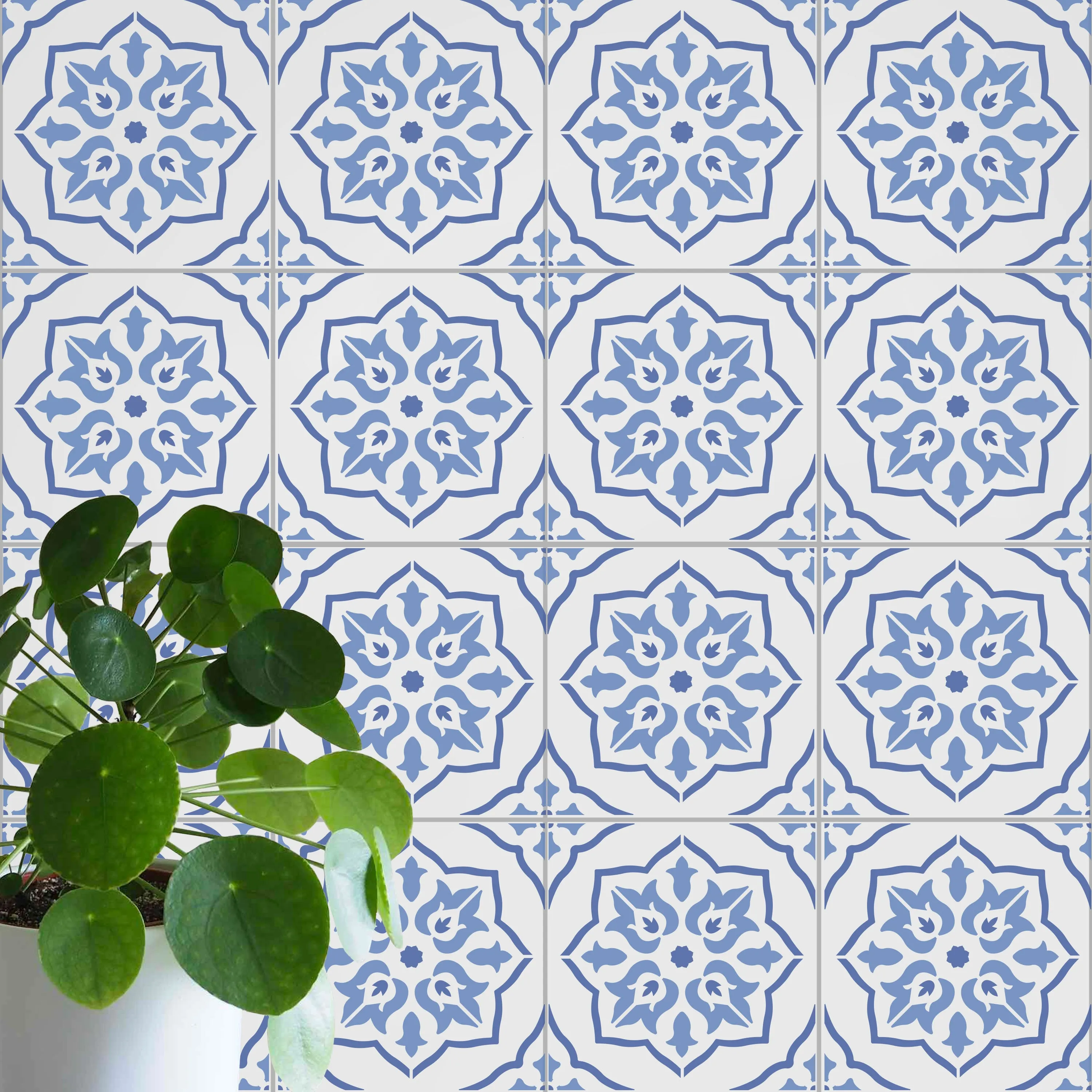 Wotton Tile Stencil *as Featured in Homes & Gardens Magazine*