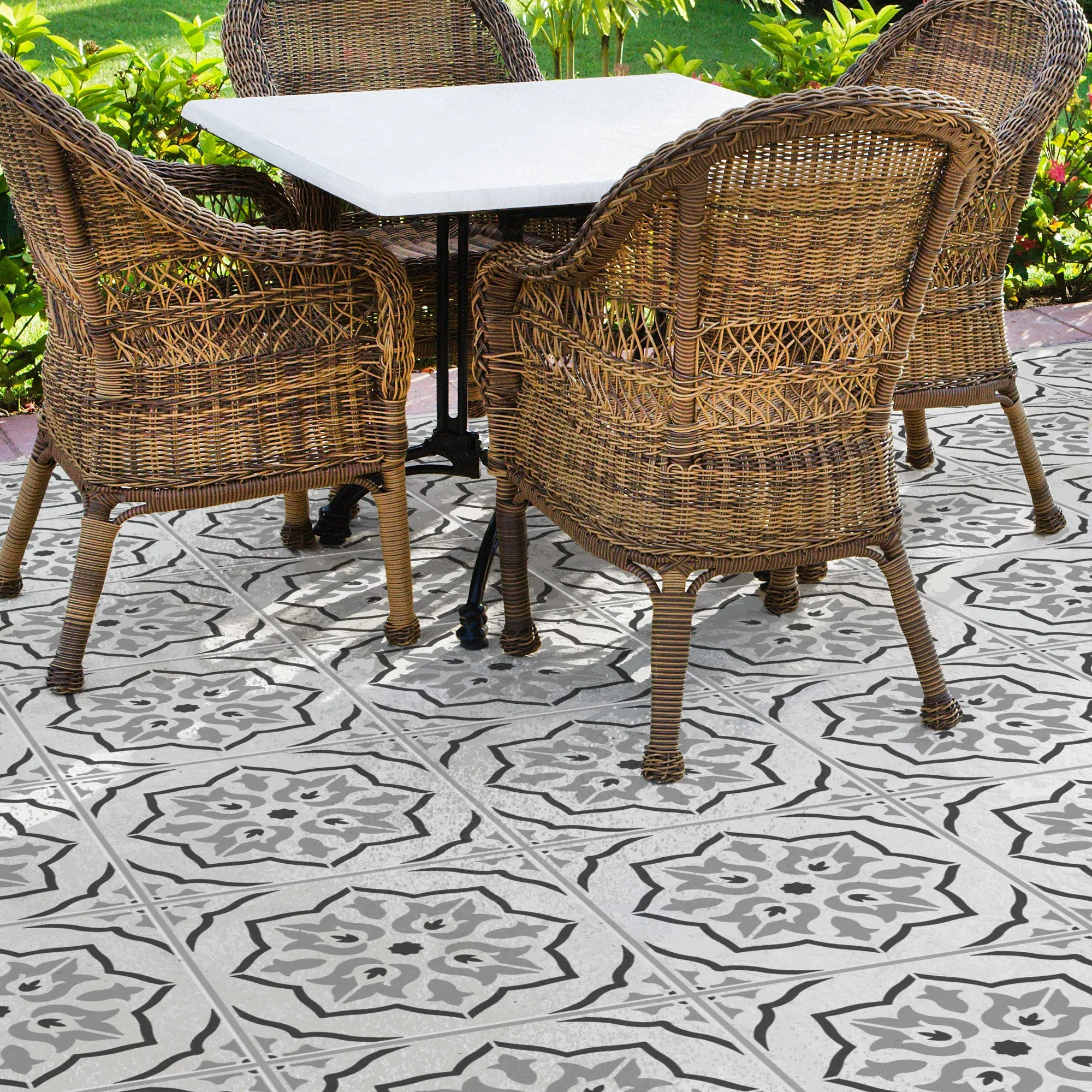 Wotton Tile Stencil *as Featured in Homes & Gardens Magazine*