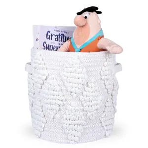 Woven Treasure Medium Round Beige Toy Storage Basket