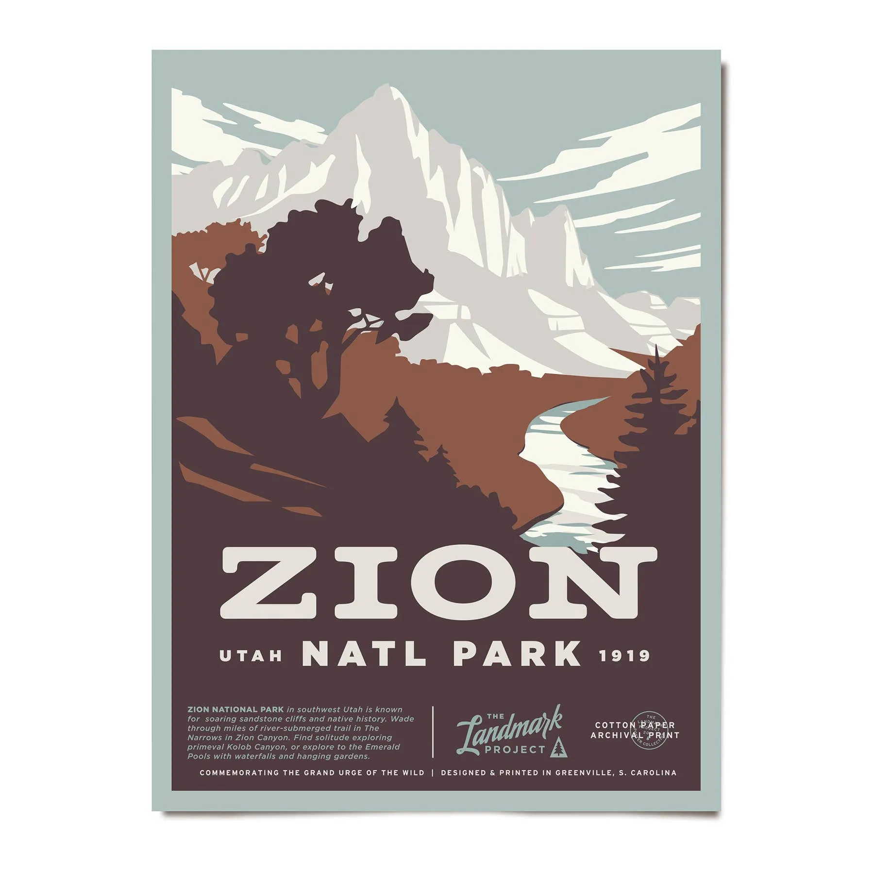 Zion National Park - 12x16 Poster